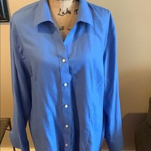 CUTTER & BUCK Royal Blue Collared Button Down XXXL